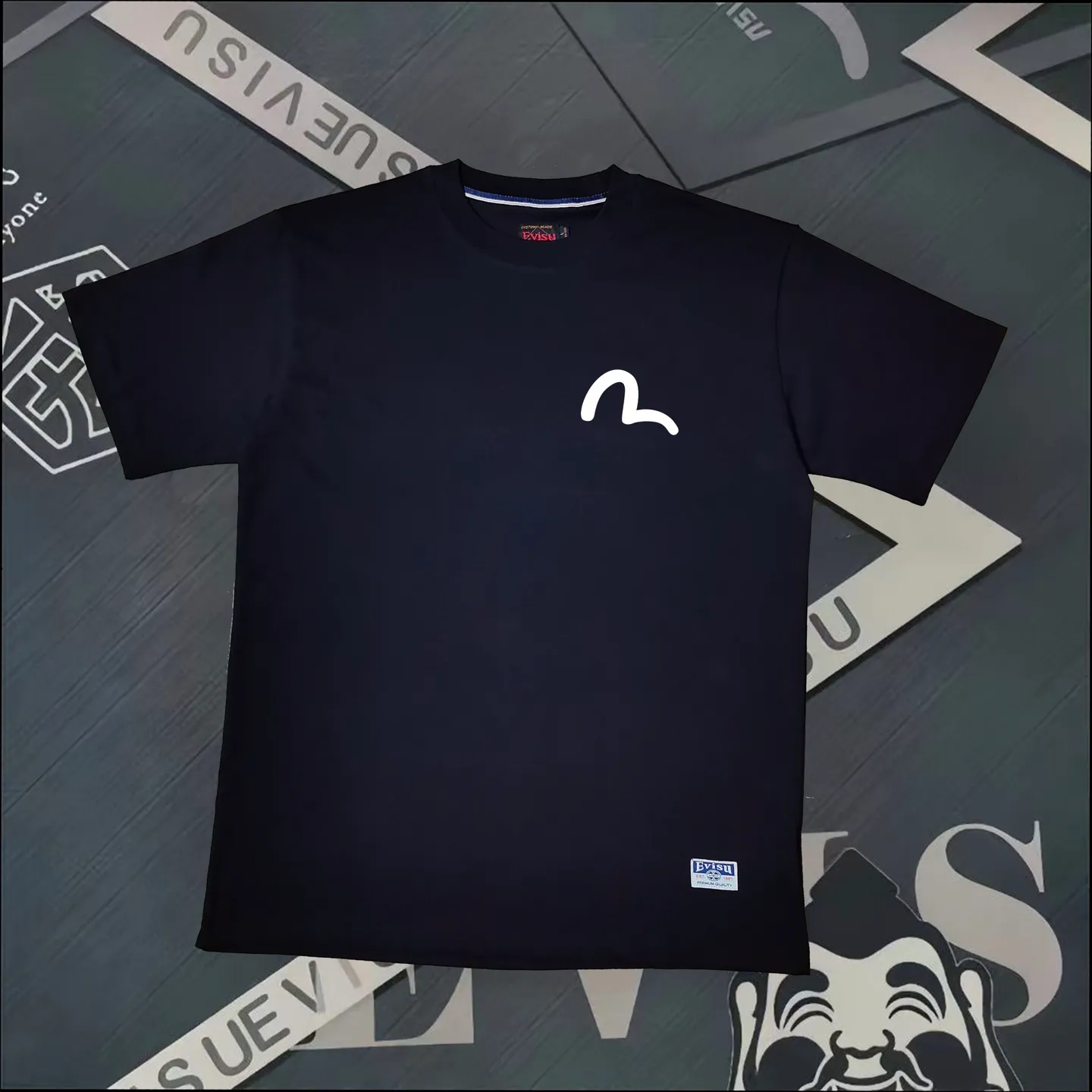 Evisu 2025New Arrival T ⚠ Quality⚠ Same Style T ，9 Black S-XXL， White S-XXL， Gray M-XXL， Red M-XXL， Red M-XXL M-XXL， Navy Blue M-XXL， Blue M-XXL， Brown M-XXL